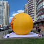 Фотозона надувной шар смайл 5 метров рекламная фигура на вентиляторе для мероприятий