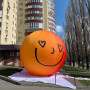 Фотозона надувной шар смайл 6 метров рекламная фигура на вентиляторе для мероприятий