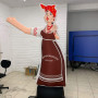 Надувной рекламный зазывала 340 см с вентилятором для магазина вареников и кафе домашней кухни хозяйка